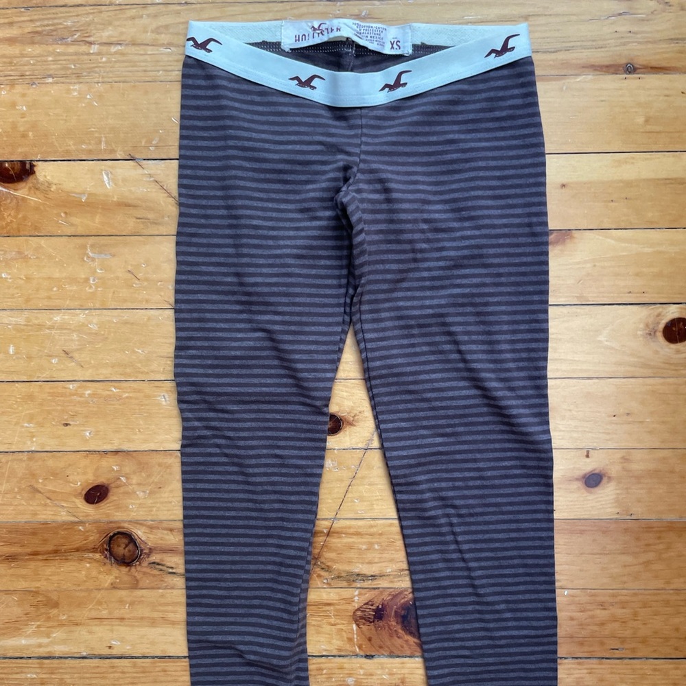 Hollister Brown Striped Leggings Size XSmall